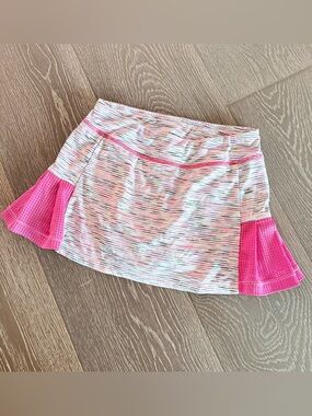 Champion Pink Space-Dye Active Skort with Hot Pink Mesh Panels